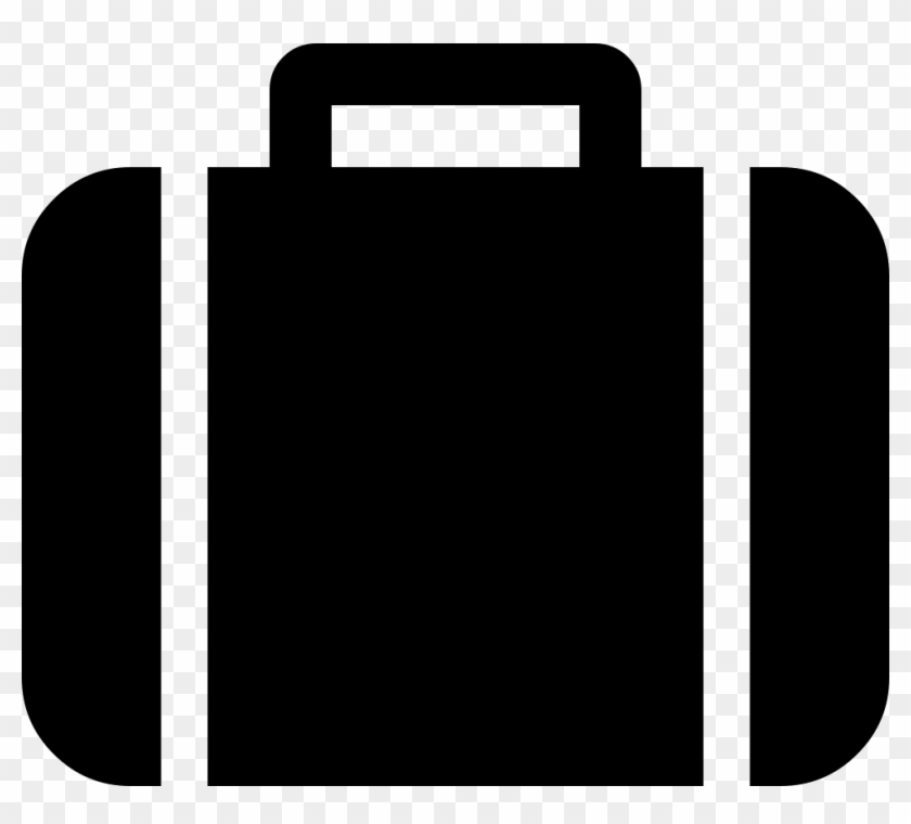 Png Icon Free - Suitcase Cartoon Black Clipart #5196272