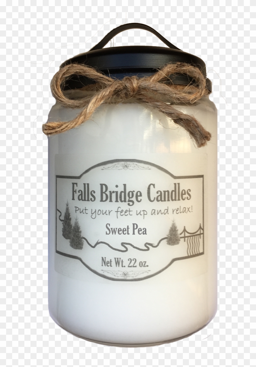 Sweet Pea Scented Jar Candle, Large 22-ounce Soy Blend, - Falls Bridge Candles Clipart #5196386