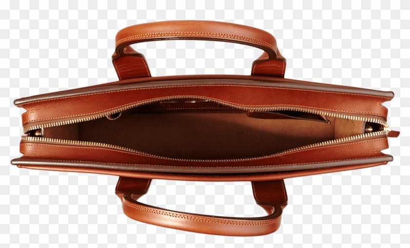 Frank Clegg Brown Leather Zip Top Briefcase Above Clipart #5196727