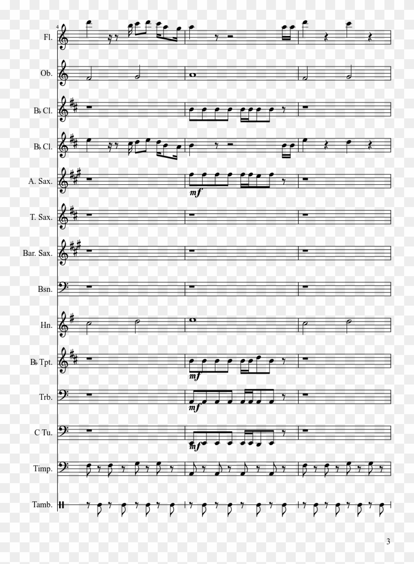 Fire Aura Lv 1 Sheet Music Composed By Kid2will Arr - Buckjump Trombone Sheet Music Clipart