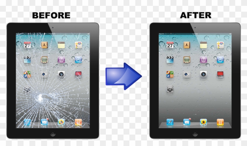Apple Ipad Repair - Ipad Screen Repair Before And After Clipart