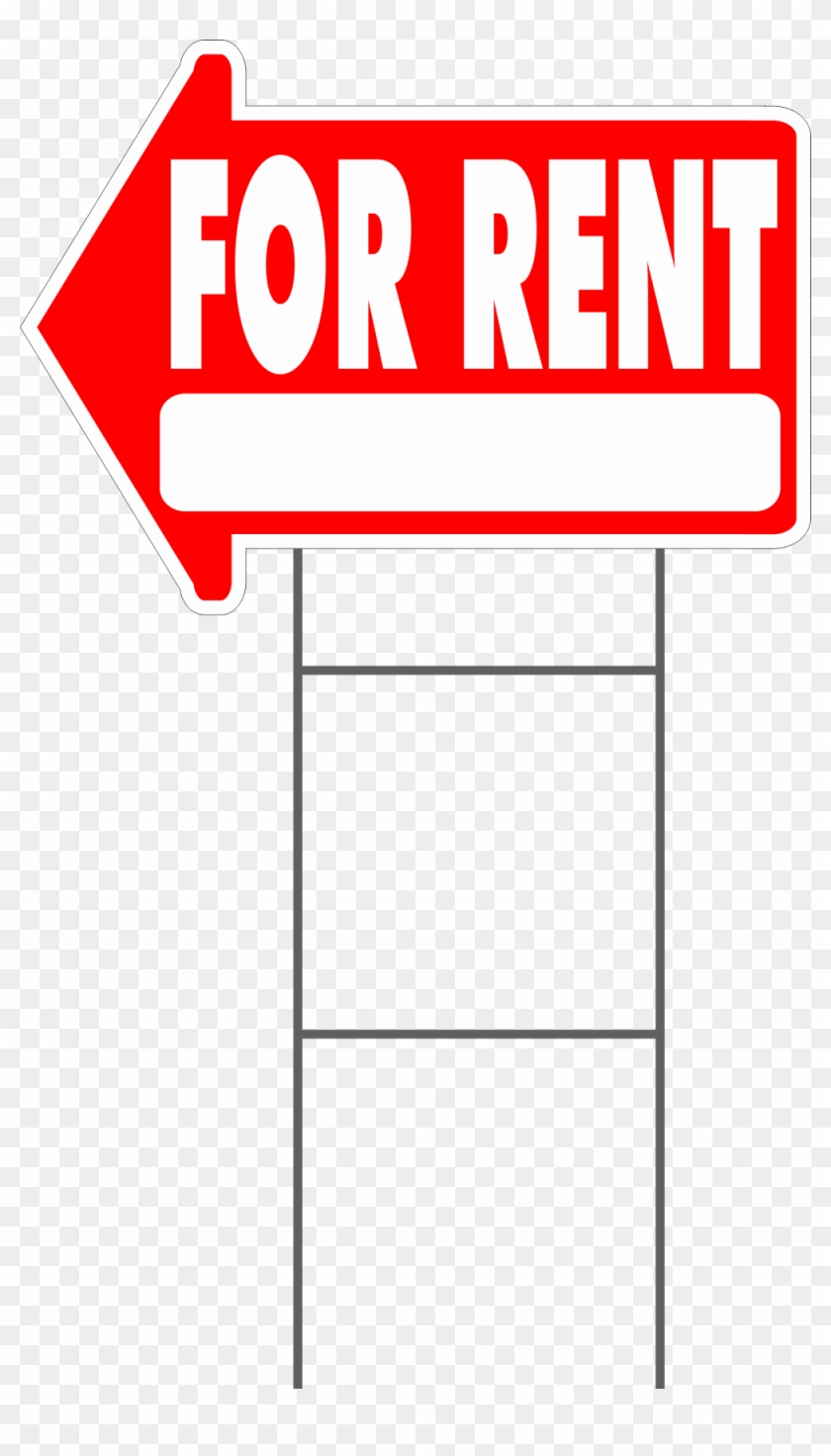 For Rent Yard Sign Arrow Shaped With Frame Statrting - Sign Clipart #5198224