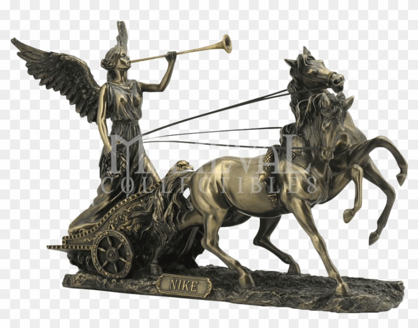 Greek Goddess Nike On Chariot Clipart