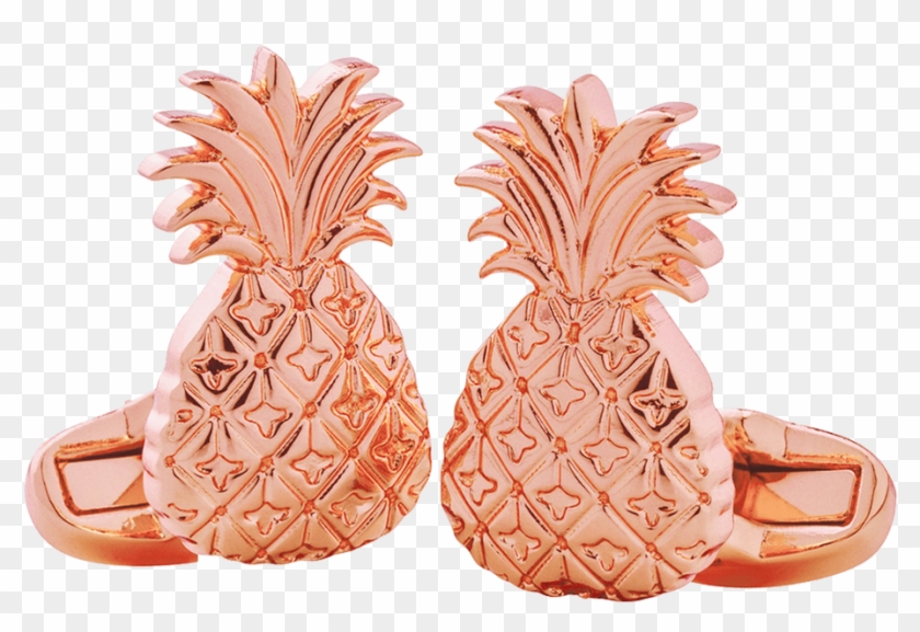 Elyx Boutique Copper Pineapple Cufflinks Cutout Min - Pineapple Clipart #5198769
