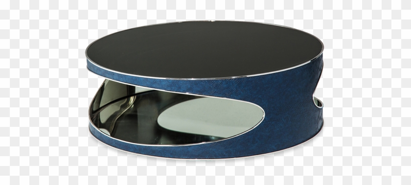 1perfectchoice Modern Black Round Top Blue Metal Frame - Coffee Table Clipart #5199451