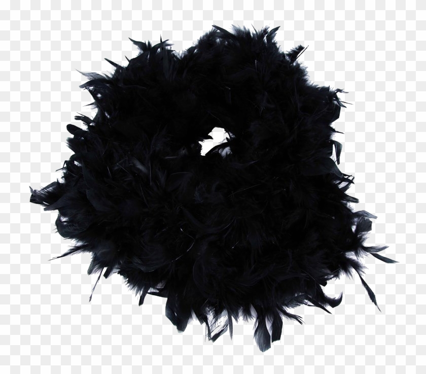 Feather Boa Transparent Image - Black Feather Boa Png Clipart