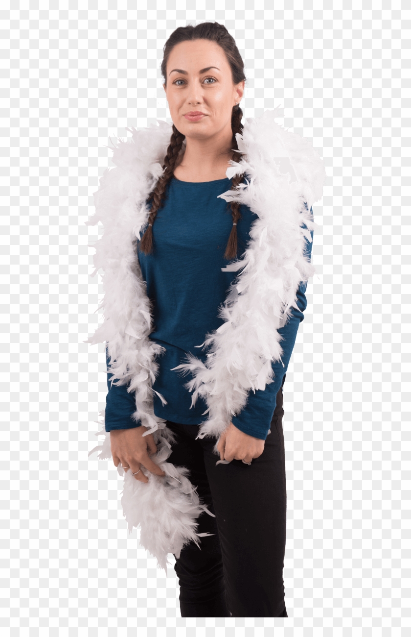 White Feather Boa - Costume Clipart
