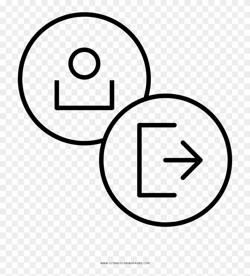 Logout Coloring Page - Company Product Icon Clipart #5199976