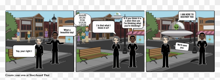 Men In Black - Storyboard Clipart