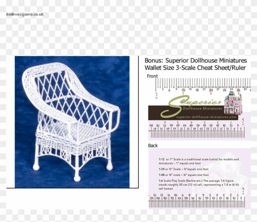 Sale Online Dollhouse Miniature Rattan Harbor Chair - Dollhouse Clipart