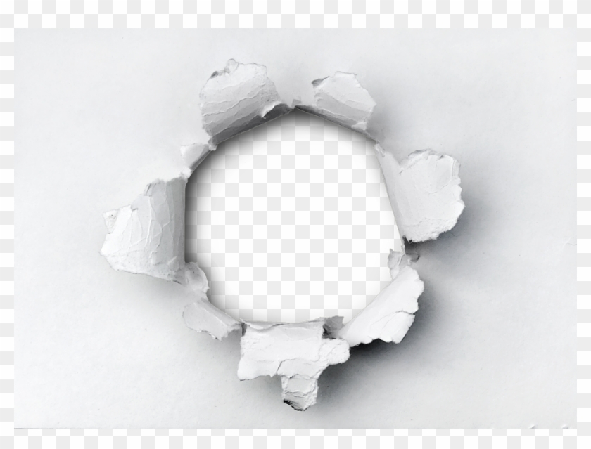 Paper, Drilled Down, Text Box, Copy Space, Torn, Rip - Paper Clipart #520255