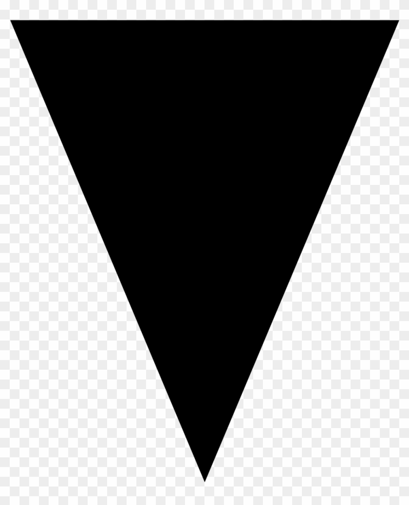 Down-arrow - Black Triangle Clipart #520257