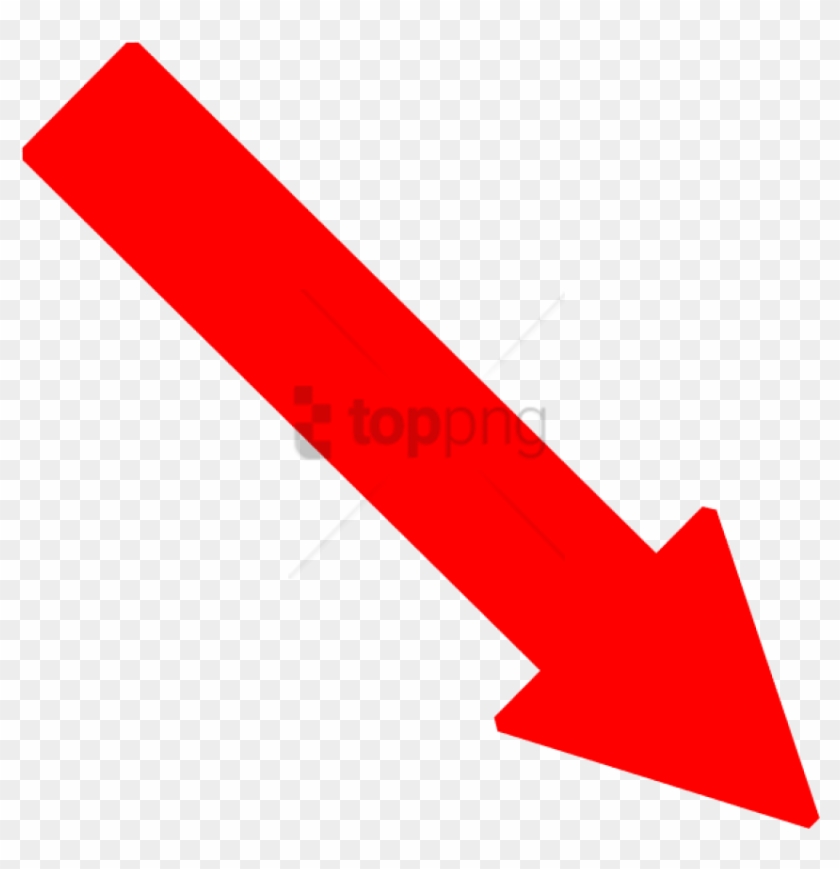 Red Right Down Arrow Clip Art - Right Down Arrow - Png Download #520387