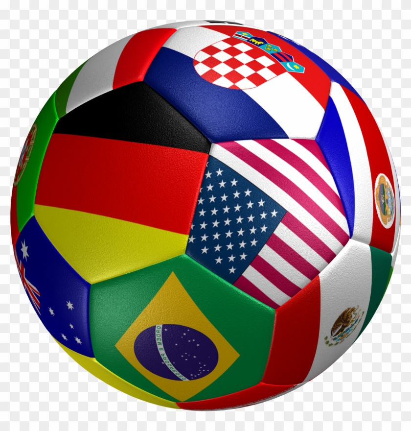 Soccer Ball Logo Clipart - World Cup Flag Ball - Png Download #521370