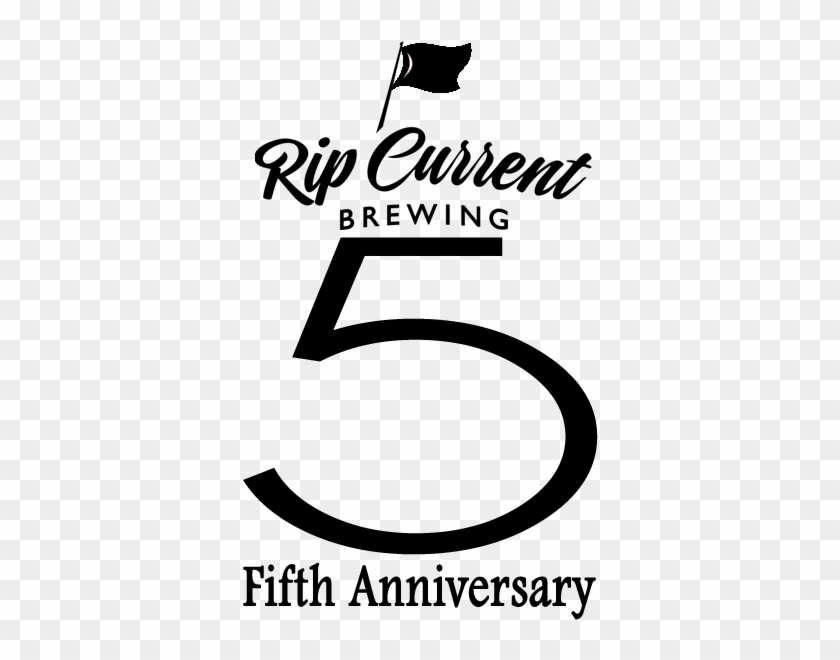 Rip Current Brewing 5th Anniversary - Calligraphy Clipart