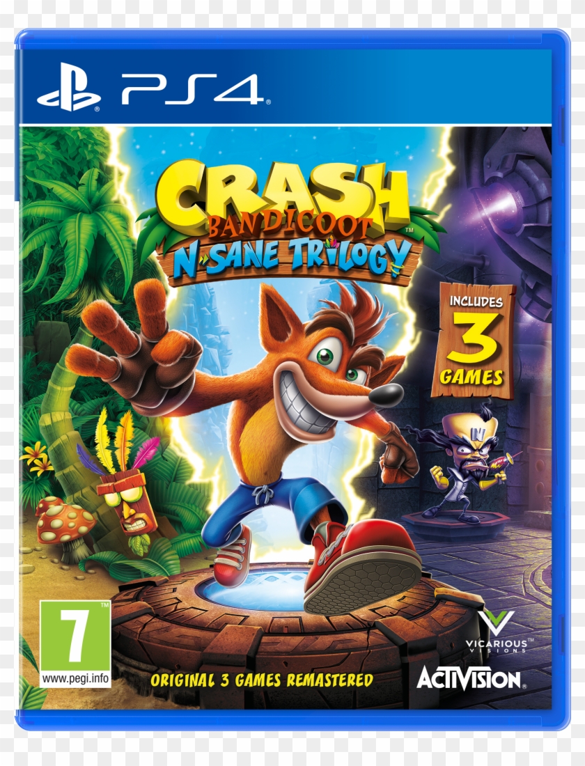 2d Crash En Ps4 - Playstation 4 Crash Bandicoot N Sane Trilogy Clipart #521638