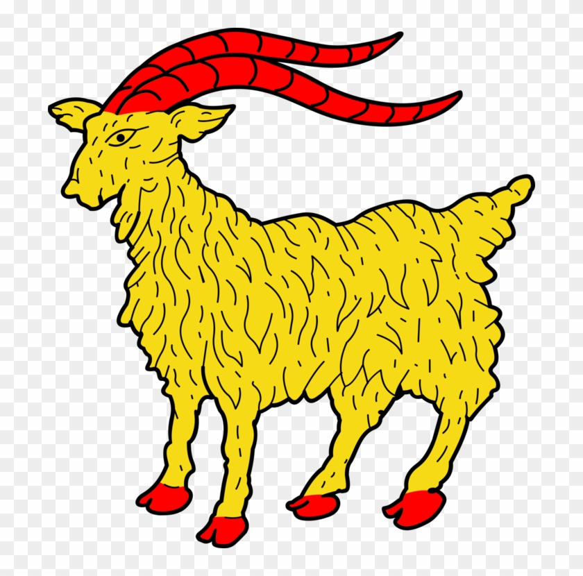Drawn Goat Alpine Goat - Goat On The Croatian Flag Clipart #521769