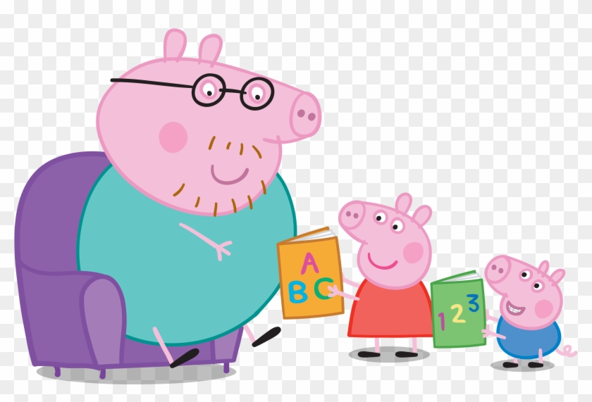 3257 X 2068 11 - Peppa Pig Reading Clipart #521792