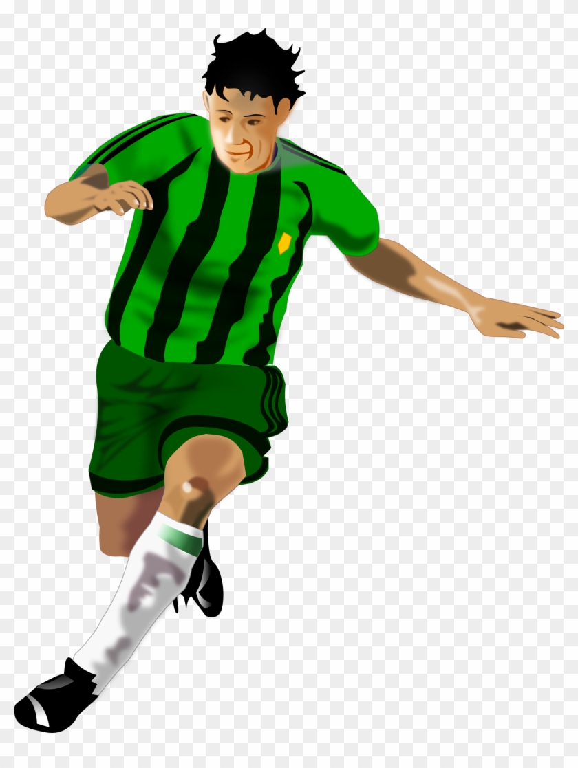 This Free Icons Png Design Of Soccer Player Green Black Clipart