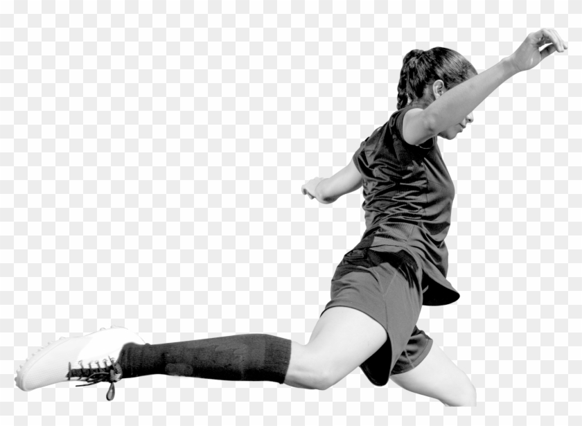 Soccer Player Kicking Without Ball Clipart