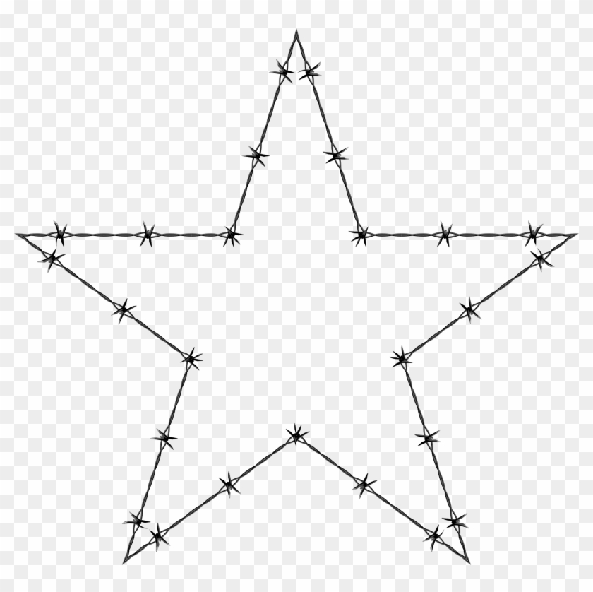 Clip Art Royalty Free Stock Star Big Image Png - Barbed Wire Star Vector Transparent Png