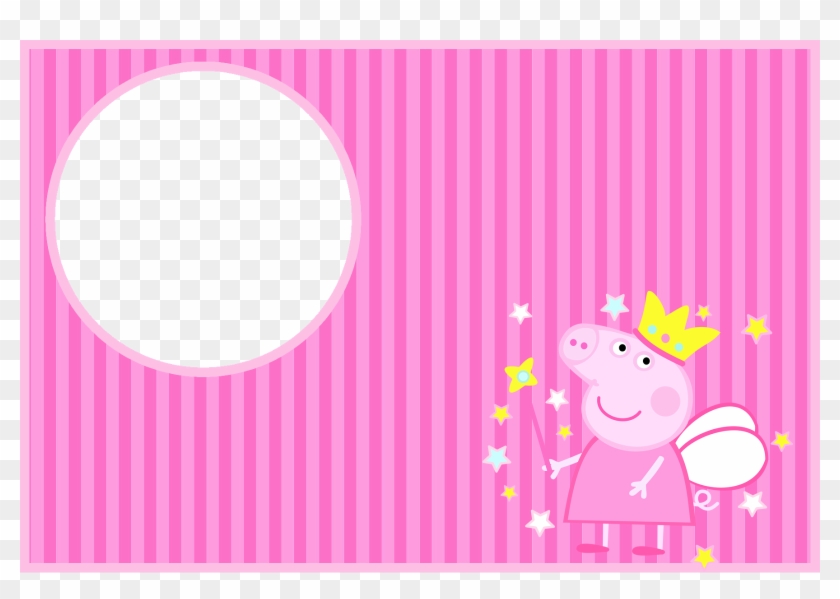 Free Peppa Pig Fairy Party Invitations - Pink Peppa Pig Background Clipart #522277