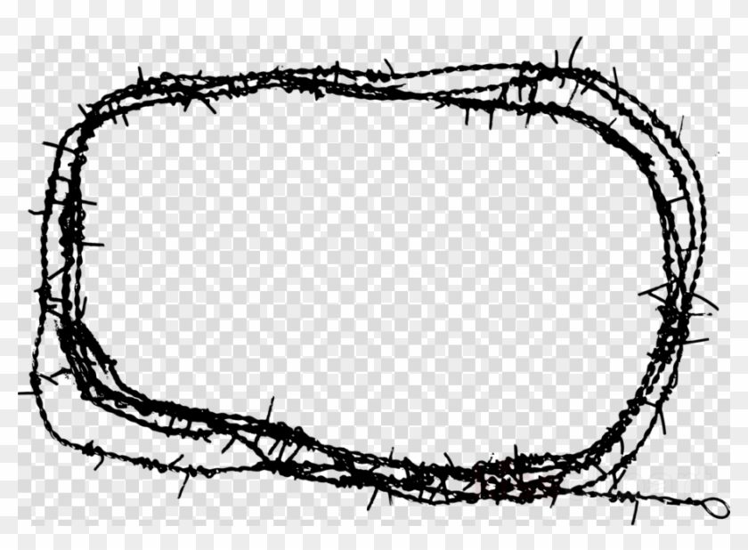 Barbed Wire Frame Png Clipart Barbed Wire - Play Button Png Transparent Background #522307