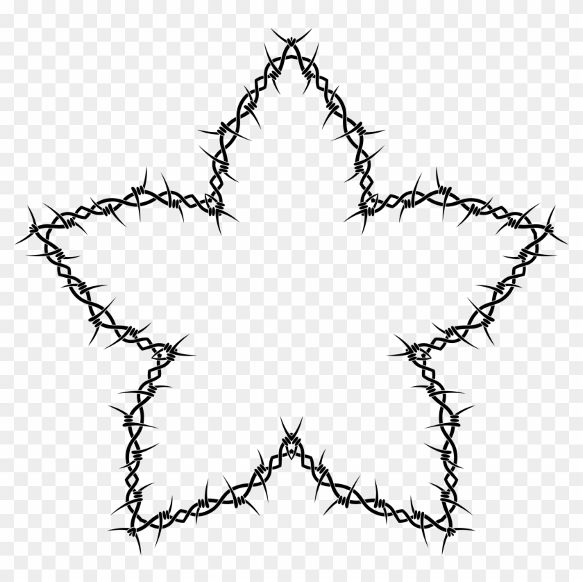 This Free Icons Png Design Of Barbed Wire Star Clipart #522335