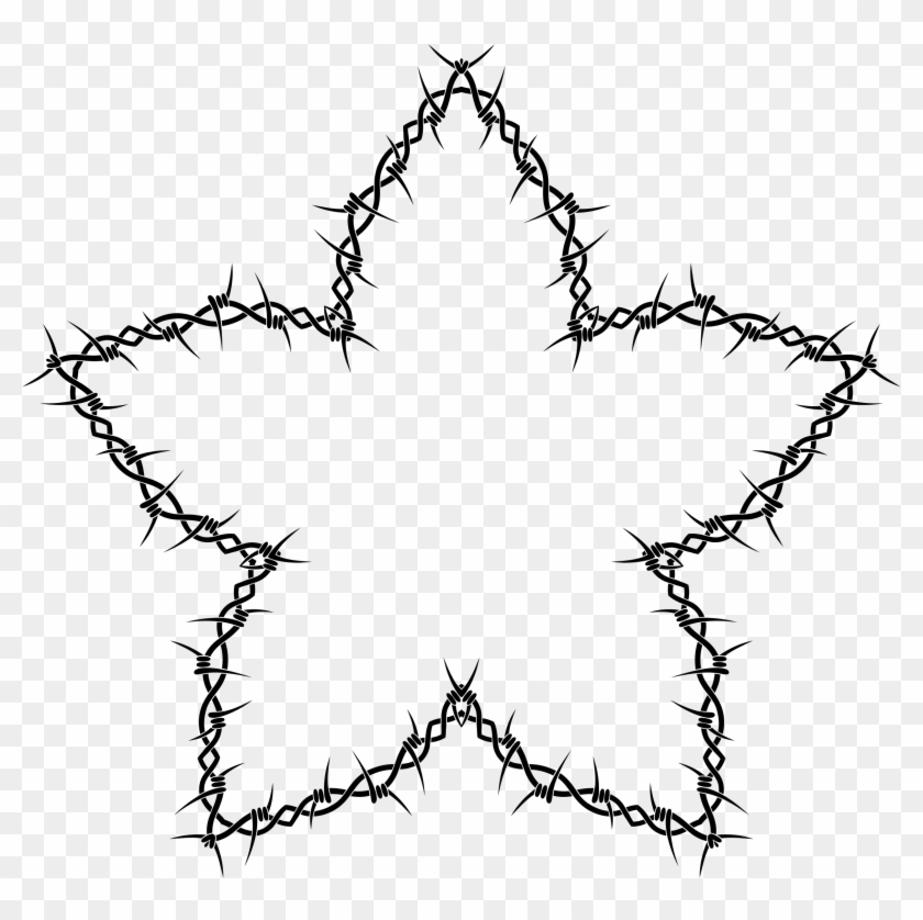 This Free Icons Png Design Of Barbed Wire Star Clipart #522335