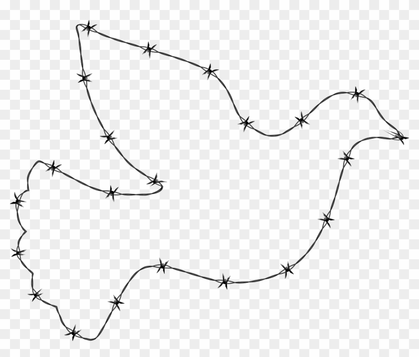 This Free Icons Png Design Of Barbed Wire Peace Dove Clipart
