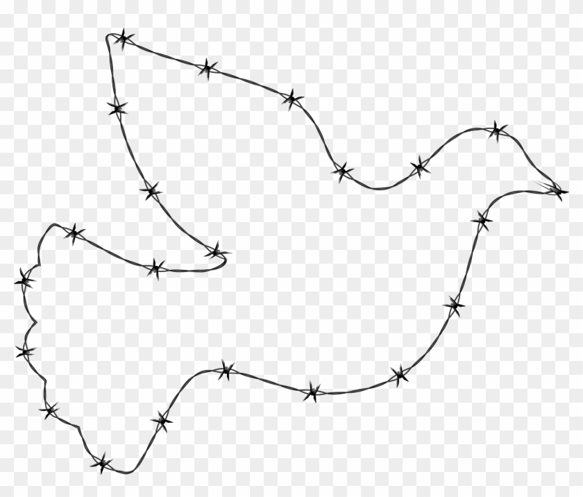 This Free Icons Png Design Of Barbed Wire Peace Dove Clipart #522546