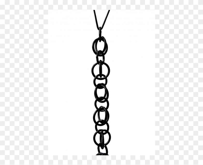 Double Loops Matte Black Aluminum Rain Chain - Pendant Clipart