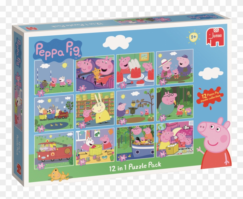 Peppa Pig 12in1 Puzzle Pack - Peppa Pig Clipart #522996