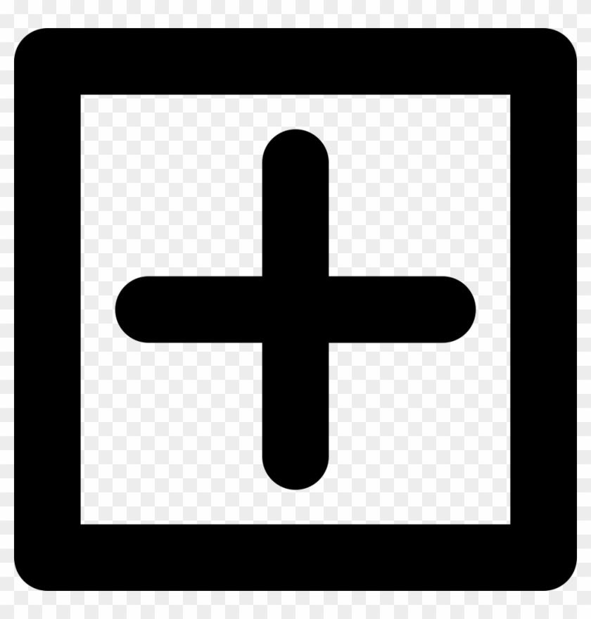 Small Square With Plus Sign Comments - Plus Sign In Square Clipart
