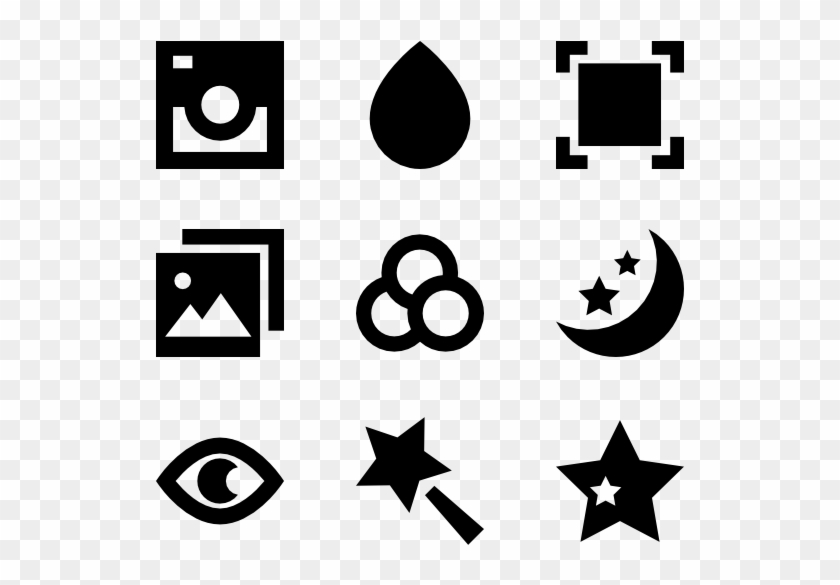 Image Editing - Black Social Icon Pack Clipart