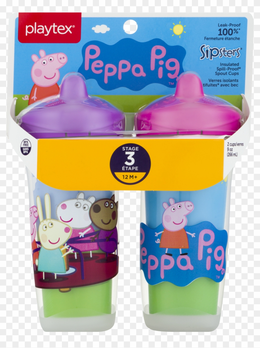 Playtex Sipsters Stage 3 Peppa Pig Spill Proof, Leak - Peppa Pig Sippy Cup Clipart