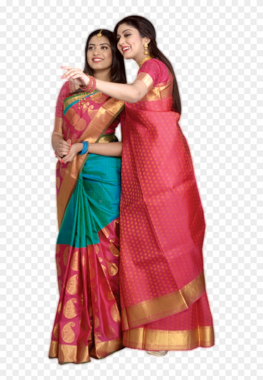 Png Imges Free Download - Model Wearing Saree Png Clipart
