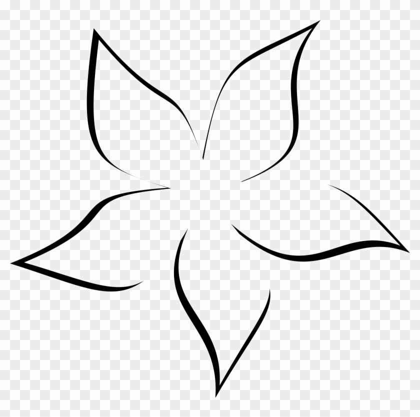Abstract Flower Png - Abstract Art Flowers Black And White Clipart #524339