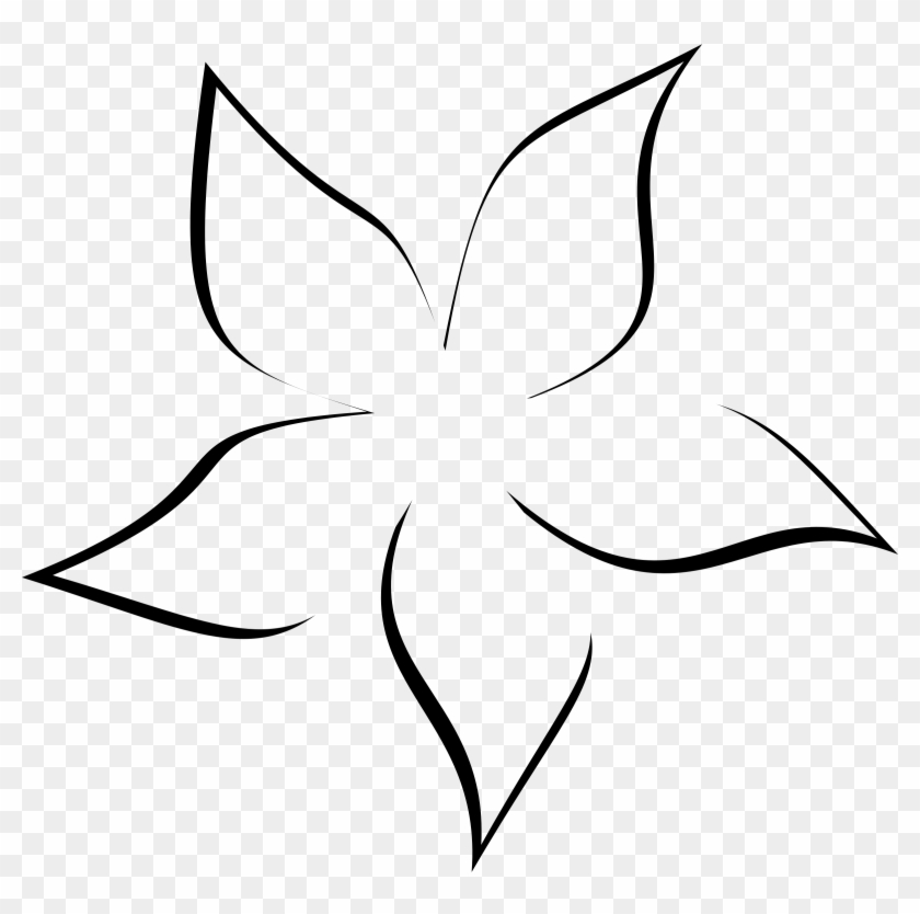 Abstract Flower Png - Abstract Art Flowers Black And White Clipart