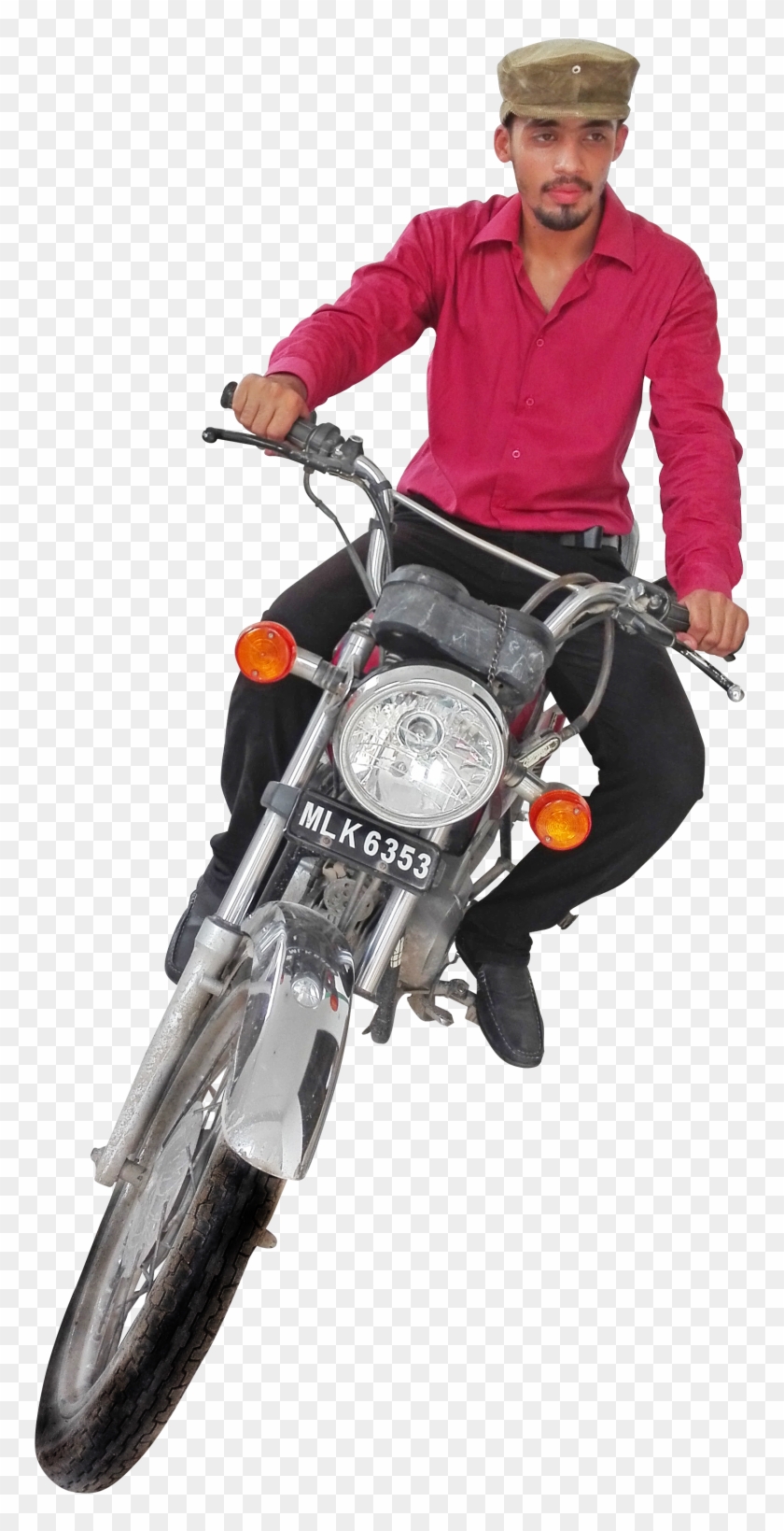 Indian Boy On A Motorbike Clipart #524728