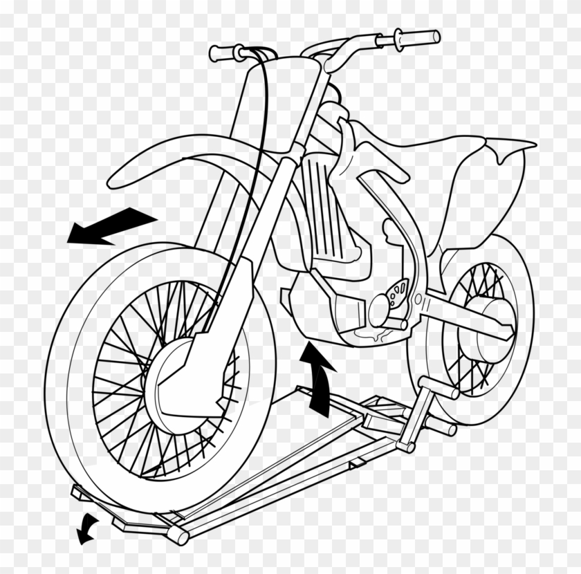 Scooter Outline Of Motorcycles And Motorcycling Harley-davidson - Gambar Pensil Motor Trail Clipart