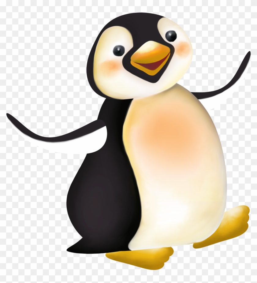 Large Penguin Cartoon Png Clipart - Penguin Clipart Png Transparent Png #524961