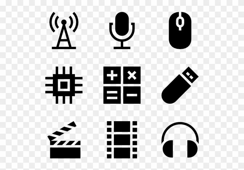 Solid Electronic Elements - Electronics Icon Png Vector Clipart