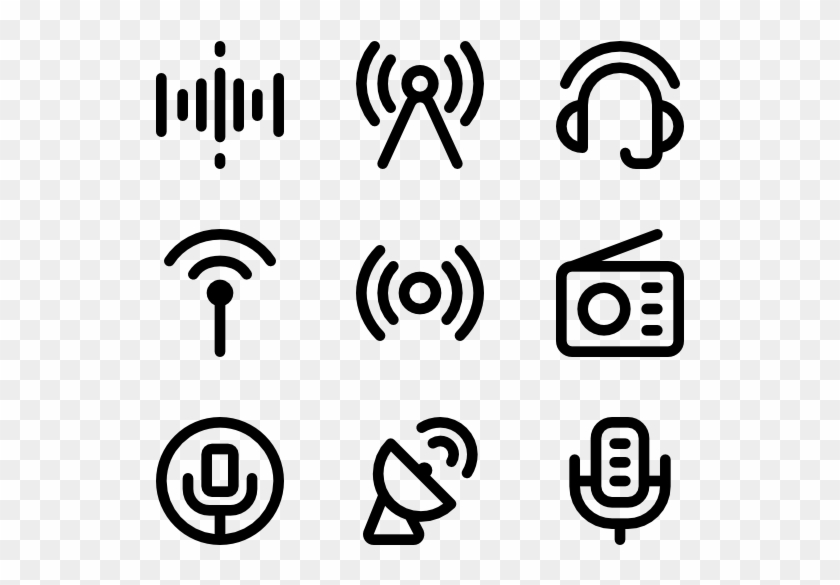 Radio - Social Media Logos Png White Clipart