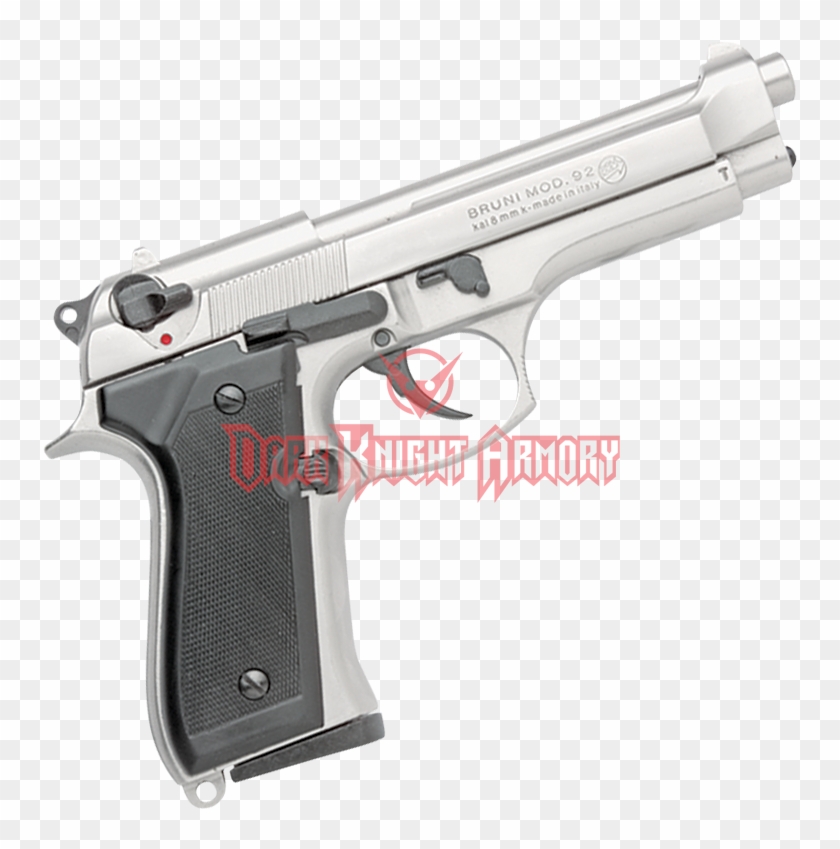 Semi-auto Blank Firing Nickel M92 Pistol Clipart #526165
