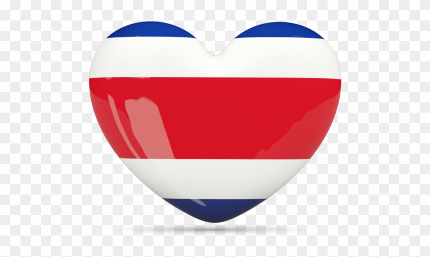 Costa Rica Flag Heart Icon - Costa Rican Flag Png Clipart #526769