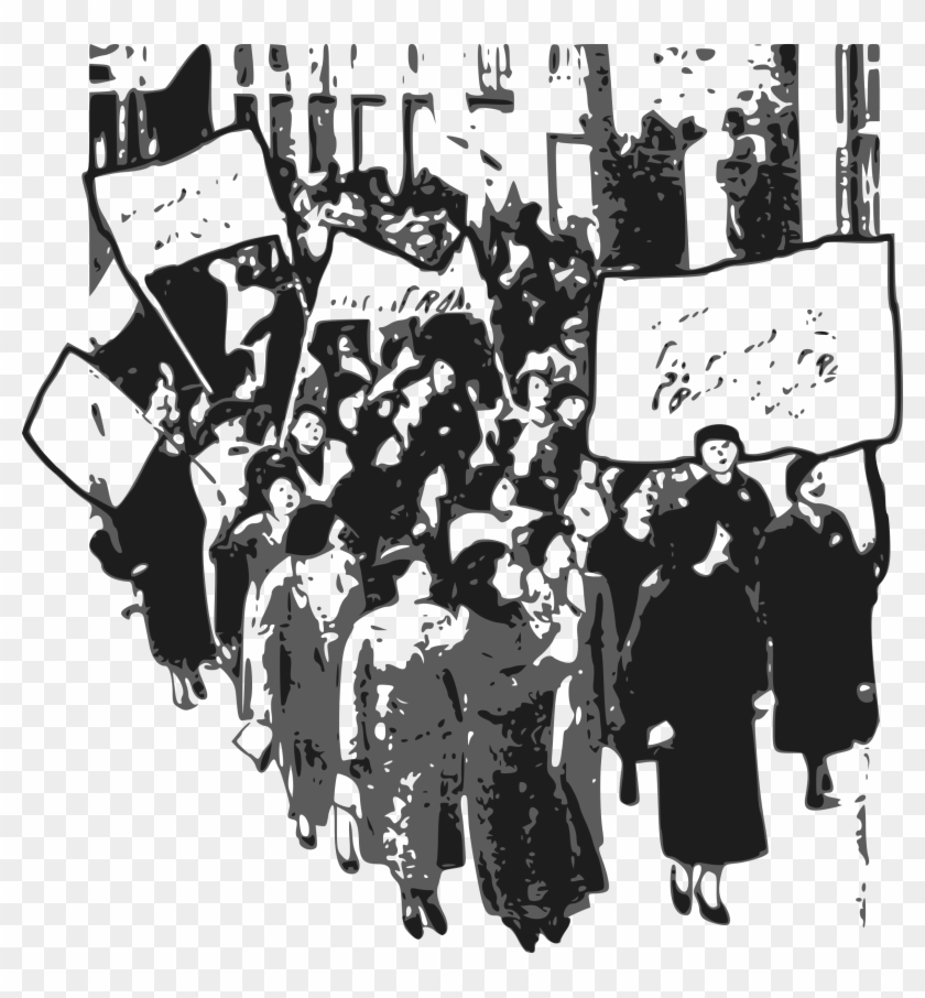 Library Clipart Protest Women Big Image Png - Women Protest Clipart Transparent Png #527023