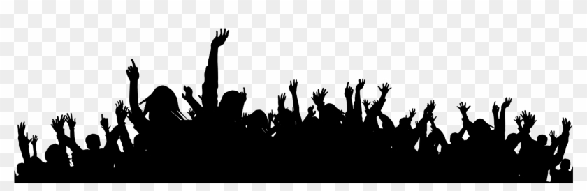 Concert Crowd Black And White Png Clipart #527144