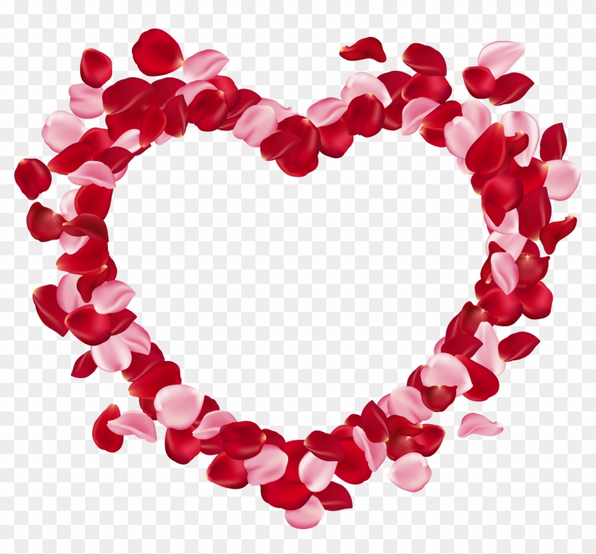 Heart Rose Petals Clip Art Image - Png Download #527327