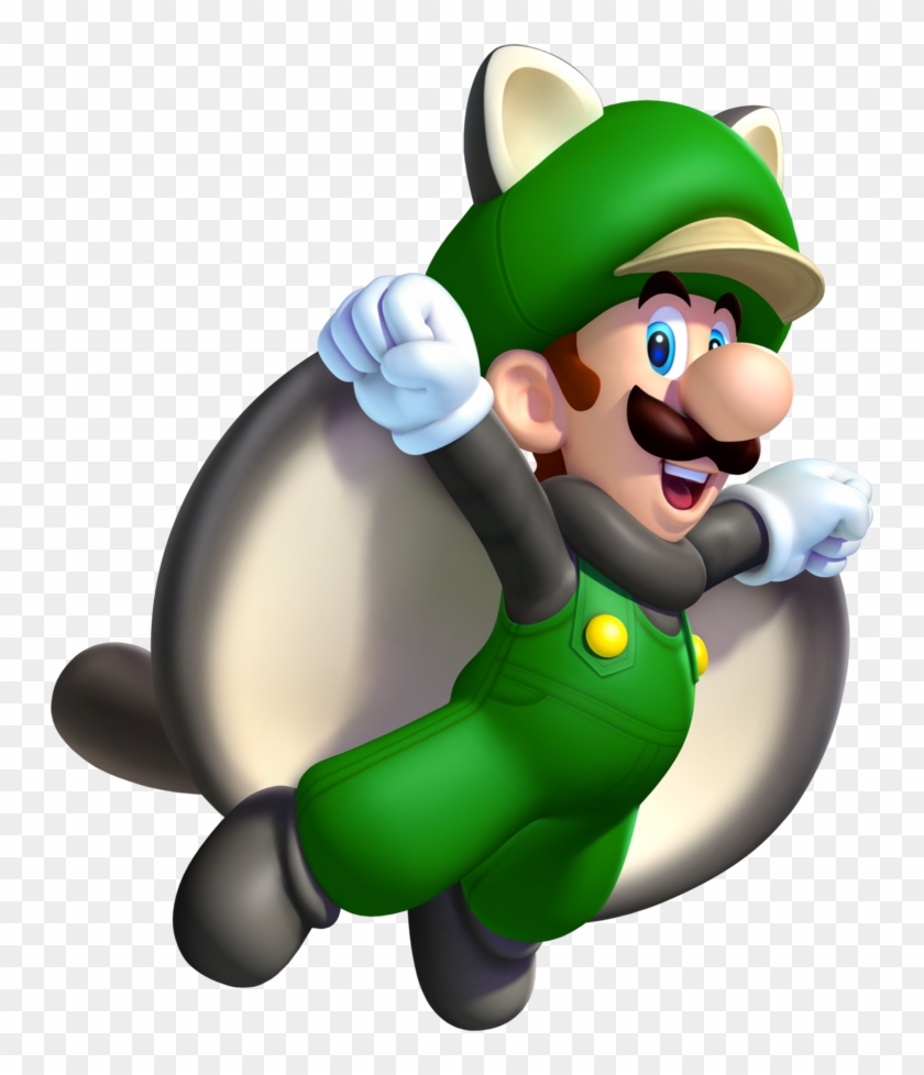 Flying Squirrel Luigi - New Super Mario Bros U Luigi Clipart #527694